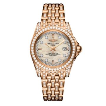 Breitling Galactic 32 Sleek Edition Rose Gold / Diamondworks / Pearl Diamond / Bracelet