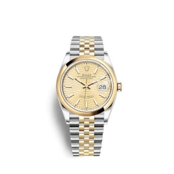 Rolex Datejust 36 Stainless Steel / Yellow Gold / Smooth / Golden - Fluted / Jubilee