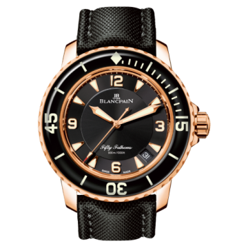 Blancpain Fifty Fathoms Automatique Red Gold / Black / Black Canvas