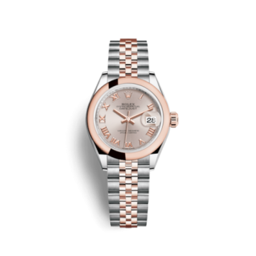 Rolex Lady-Datejust 28 Rolesor Rose Domed / Jubilee / Sundust Roman