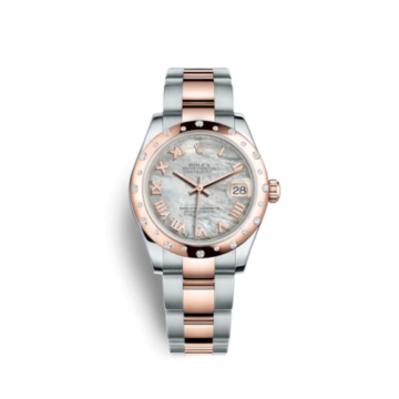 Rolex Datejust 31 Rolesor Everose Domed Diamond / Oyster / MOP Roman
