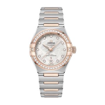 Omega Constellation Manhattan 29 Co-Axial Master Chronometer Stainless Steel - Sedna Gold - Diamond / Silver Meteorite