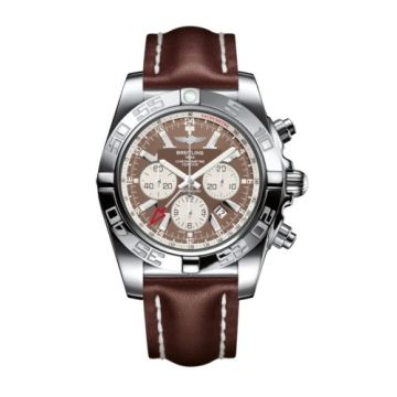 Breitling Chronomat 47 GMT Stainless Steel / Metallica Brown /  Calf