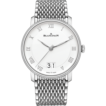 Blancpain Villeret Grande Date Stainless Steel / White / Bracelet