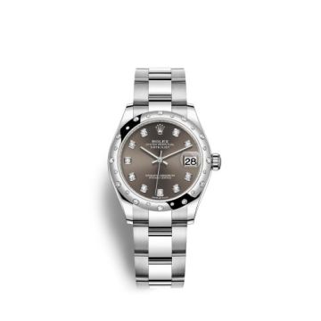 Rolex Datejust 31 Stainless Steel Domed Diamond / Oyster / Grey - Diamond