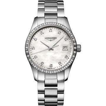 Longines Conquest Classic Quartz 34 Stainless Steel - Diamond / MOP