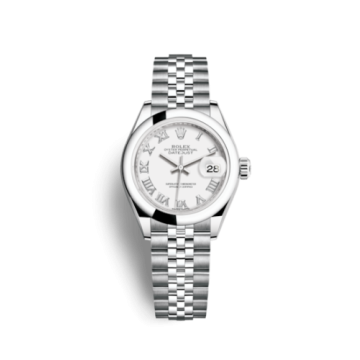 Rolex Lady-Datejust 28 Stainless Steel Domed / Jubilee / White Roman