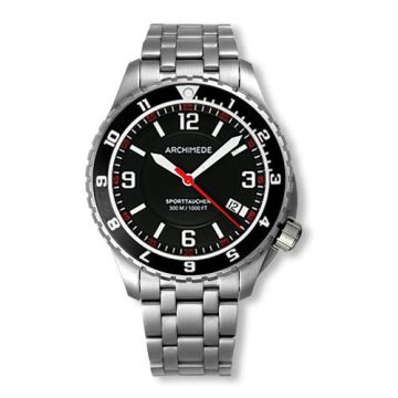 Archimede SportTaucher GMT Stainless Steel / Black / Bracelet