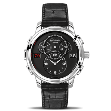 Glashütte Original PanoMatic Counter XL Stainless Steel / Black / Folding
