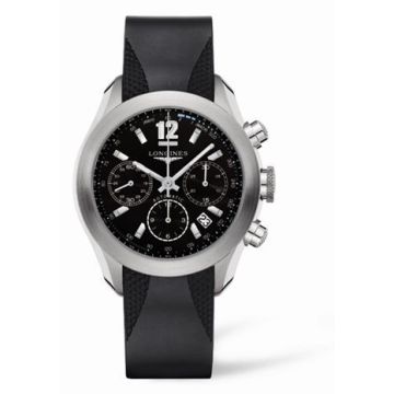 Longines GrandeVitesse Chronograph Black Rubber
