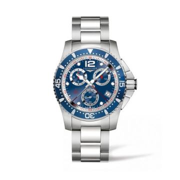 Longines Hydroconquest 41 Quartz Chronograph Stainless Steel / Blue / Bracelet