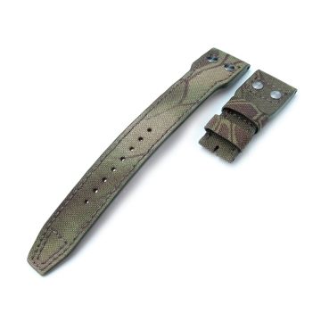 MiLTAT Turtle Camo Nylon Replacement Strap compatible with IWC Big Pilot, Rivet Lug - 6mm