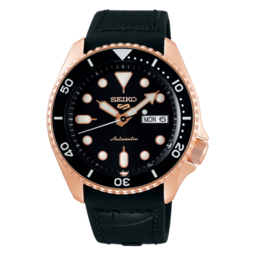 Seiko 5 Sports Specialist Style Rose Gold / Black / Rubber