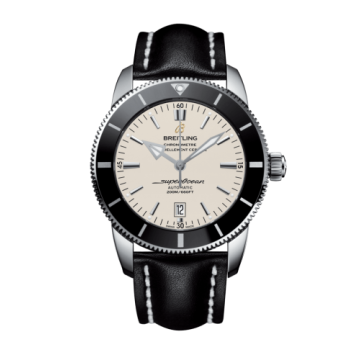 Breitling Superocean Heritage II 46 Stainless Steel / Black / Silver / Calf / Pin