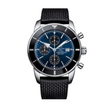 Breitling Superocean Heritage II 46 Chronograph Stainless Steel / Black / Blue /  Rubber / Folding