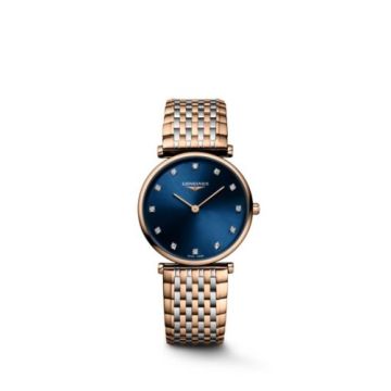 Longines La Grande Classique Quartz 29 Stainless Steel - Red Gold PVD / Blue - Diamond