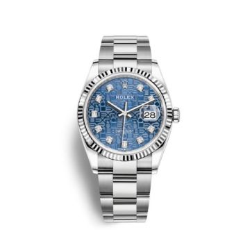 Rolex Datejust 36 Stainless Steel / Fluted / Blue Jubilee / Oyster