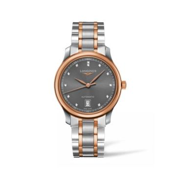 Longines Master Collection Date 38.5 Two Tone Rose / Grey