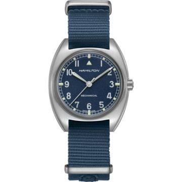 Hamilton Khaki Aviation Pilot Pioneer Mechanical Stainless Steel / Blue
