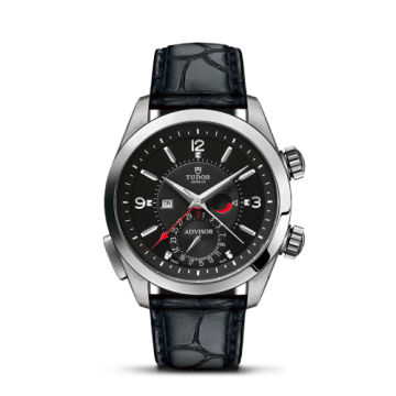 Tudor Heritage Advisor Stainless Steel / TItanium / Black / Alligator