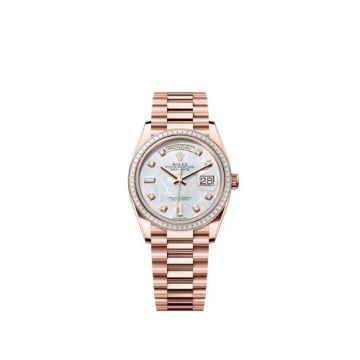 Rolex Day-Date 36 Everose Gold - Baguette / MOP - Diamond / President