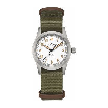 Hamilton Khaki Field Quartz 33 Stainless Steel / White