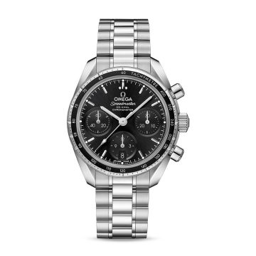 Omega Speedmaster Co-Axial 38 Stainless Steel / Black / Bracelet