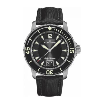Blancpain Fifty Fathoms Automatique Grande Date Titanium / Black / Black Canvas