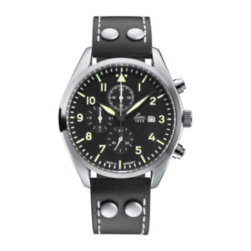 Laco Chronographs Trier  / Stainless Steel / Black