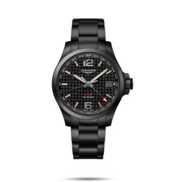 Longines Conquest V.H.P. GMT 41 PVD / Carbon / Bracelet