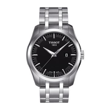 Tissot Couturier Quartz Stainless Steel / Black / Bracelet