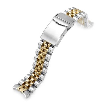 Angus-J Louis 20mm Two-Tone Stainless Steel Bracelet for Seiko Alpinist SARB017 - 18mm