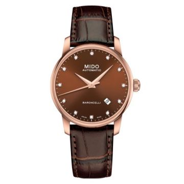 Mido Baroncelli Tradition Rose Gold / Brown