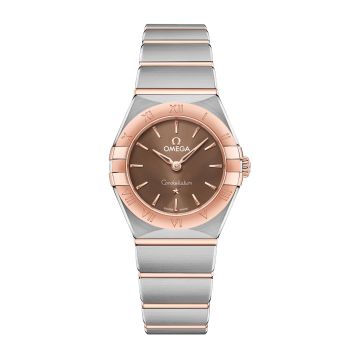 Omega Constellation Manhattan 25 Quartz Stainless Steel / Sedna Gold / Brown