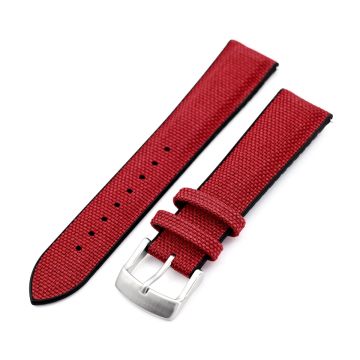 Red FKM35 Sailcloth FKM Quick Release Rubber Watch Band, 20mm - 6mm