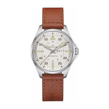 Hamilton Khaki Aviation Pilot Day Date Auto 42 Stainless Steel / Silver