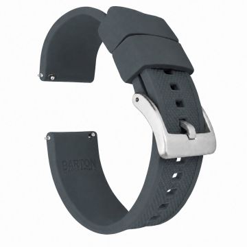 Smoke Grey Elite FKM Rubber Watch Band - 22mm
