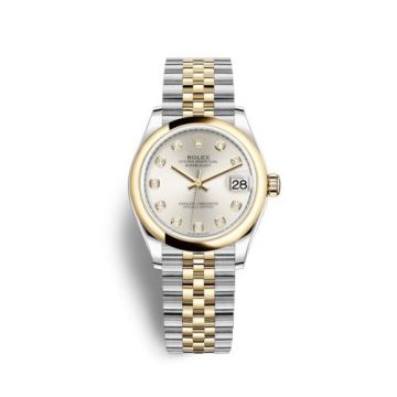 Rolex Datejust 31 Stainless Steel / Yellow Gold / Domed / Silver - Diamond / Jubilee