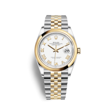 Rolex Datejust 36 Stainless Steel / Yellow Gold / Smooth / White Roman / Jubilee