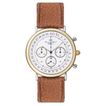 IWC Schaffhausen Portofino Chronograph MecaQuartz Stainless Steel / Yellow Gold / White / Alligator