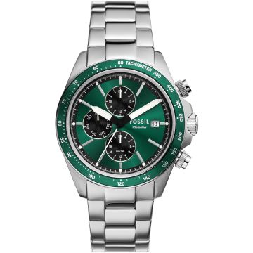 Fossil Autocross Dual Time Chrono Silvery / Green