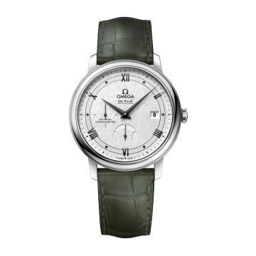 Omega De Ville Prestige Co-Axial 39.5 Power Reserve Stainless Steel / Vintage  Silver Silk