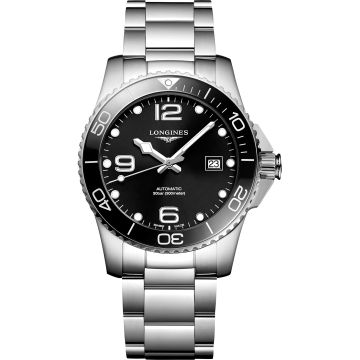 Longines HydroConquest 41 Automatic Stainless Steel / Ceramic / Black / Bracelet