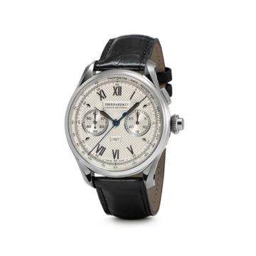 Eberhard Chronographe 1887 Automatique Stainless Steel / Silver - Roman