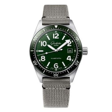 Glashütte Original SeaQ Date Stainless Steel / Green / Synthetic - Folding