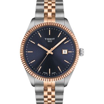 Tissot Ballade 40 Stainless Steel - Rose Gold / Blue / Bracelet