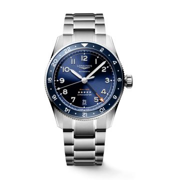 Longines Spirit Zulu Time 39 Stainless Steel / Blue / Bracelet