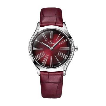 Omega De Ville Trésor 36 Stainless Steel / Red - Roman / Alligator