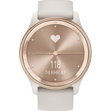 Garmin Vívomove Trend Hybrid Smartwatch Ivory / Peach Gold
