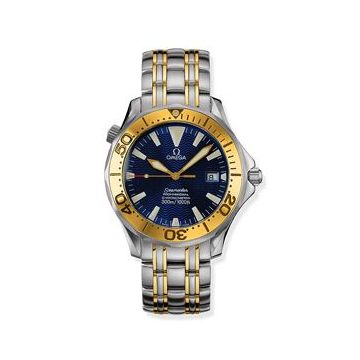 Omega Seamaster Diver 300M Automatic 41 Stainless Steel / Yellow Gold / Blue / Bracelet